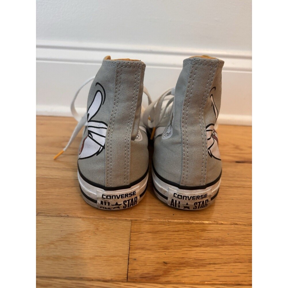 Converse x Looney Tunes Bugs Bunny Chuck Taylor High Top Gray Mens 5 W7 - Picture 8 of 12
